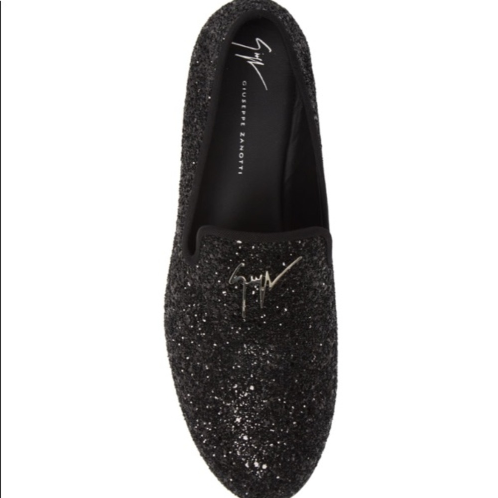 Giuseppe Zanotti ‘Kevin’ Black Glitter Slip On